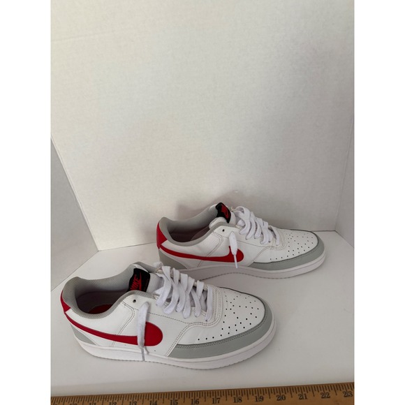 Nike Shoes - Nike Court Vision Low White University Red Grey Fog FD0284-100 Women's US 11